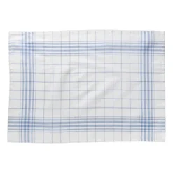 Theedoeken set van 3 - blauw /wit - 45x65 cm