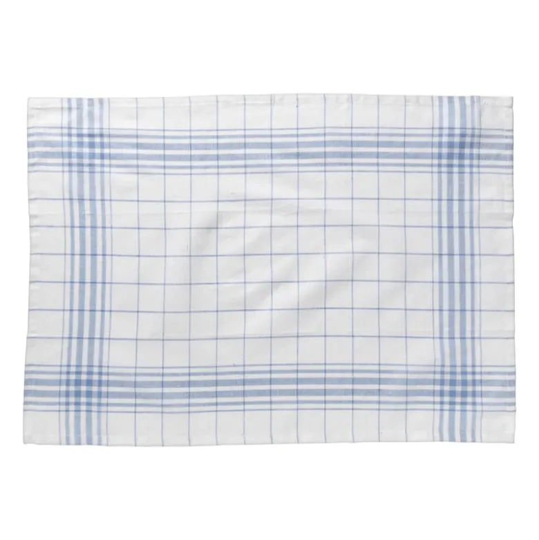 Theedoeken set van 3 - blauw /wit - 45x65 cm