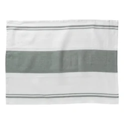 Theedoeken set van 3 - groen/wit - 45x65 cm