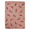 Theedoek pepers - rood/groen - 50x70 cm