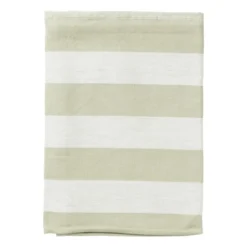Theedoek strepen - groen/wit - 50x70 cm
