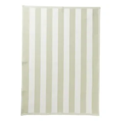 Theedoek strepen - groen/wit - 50x70 cm