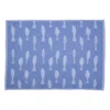 Theedoek vissen - blauw/wit - 50x70 cm