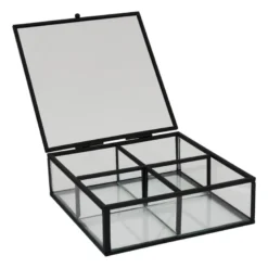 Theedoos - 15x15x5.5 - zwart