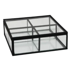 Theedoos - 15x15x5.5 - zwart