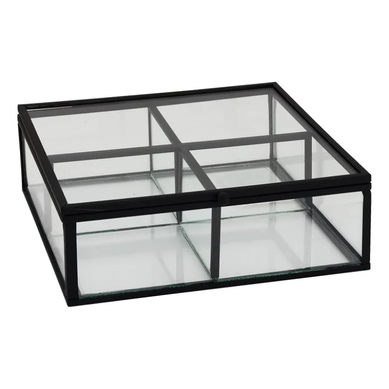 Theedoos - 15x15x5.5 - zwart