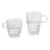 Theeglas ribbel met oor hoog - 315 ml