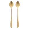 Theelepels lang - goudkleurig - set van 2