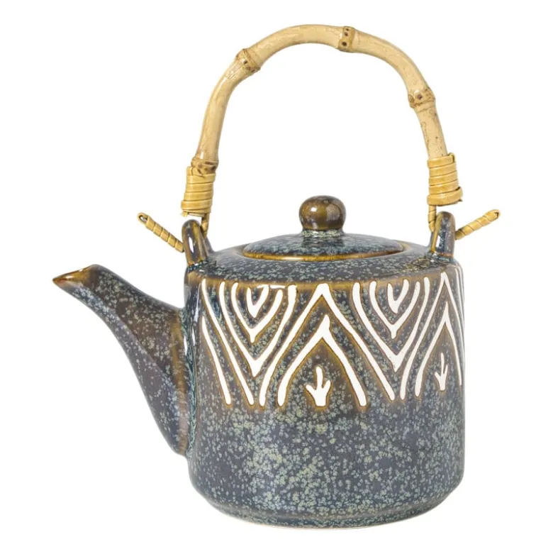Theepot Nori - blauw/bruin - 600 ml