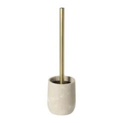 Toiletborstel marmer - beige - ø10x37 cm
