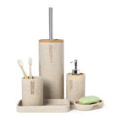 Toiletborstel sand - beige - ø10.3x38.5 cm
