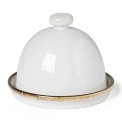 Toscane botervloot - wit - ø12x9 cm