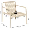 Tuinfauteuil Lea - beige - 75.5x75.5x66.5 cm