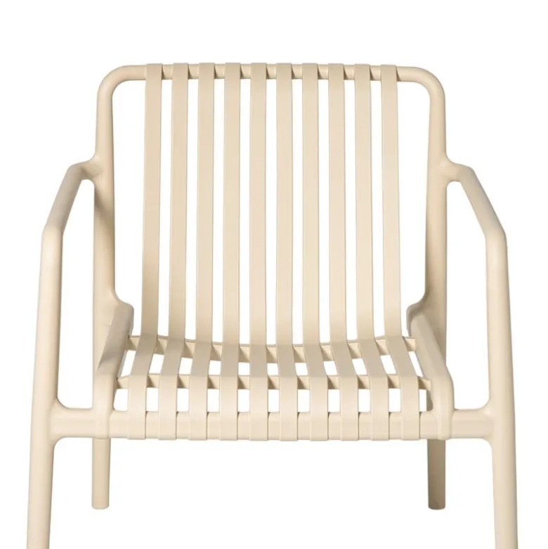 Tuinfauteuil Lea - beige - 75.5x75.5x66.5 cm