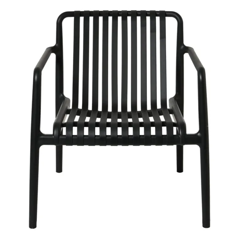 Tuinfauteuil Lea - zwart - 75.5x75.5x66.5 cm