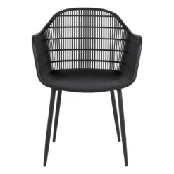 Tuinstoel elisa - zwart - 63x53x85 cm