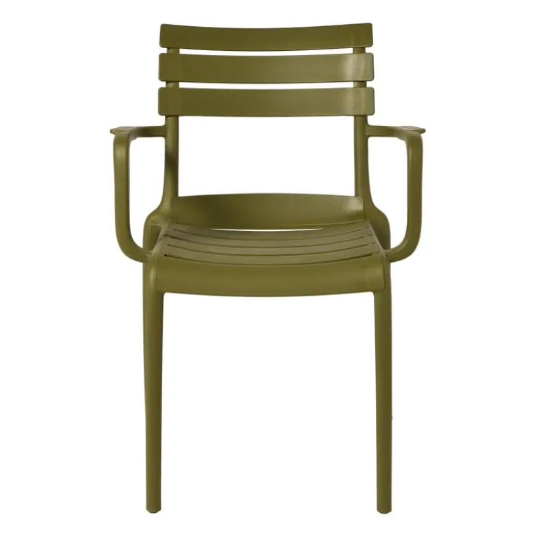 Tuinstoel met armleuning Napoli - groen - 83x55x48 cm