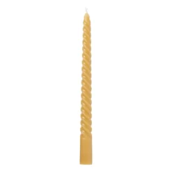 Twisted dinerkaars - okergeel - ⌀2x25 cm