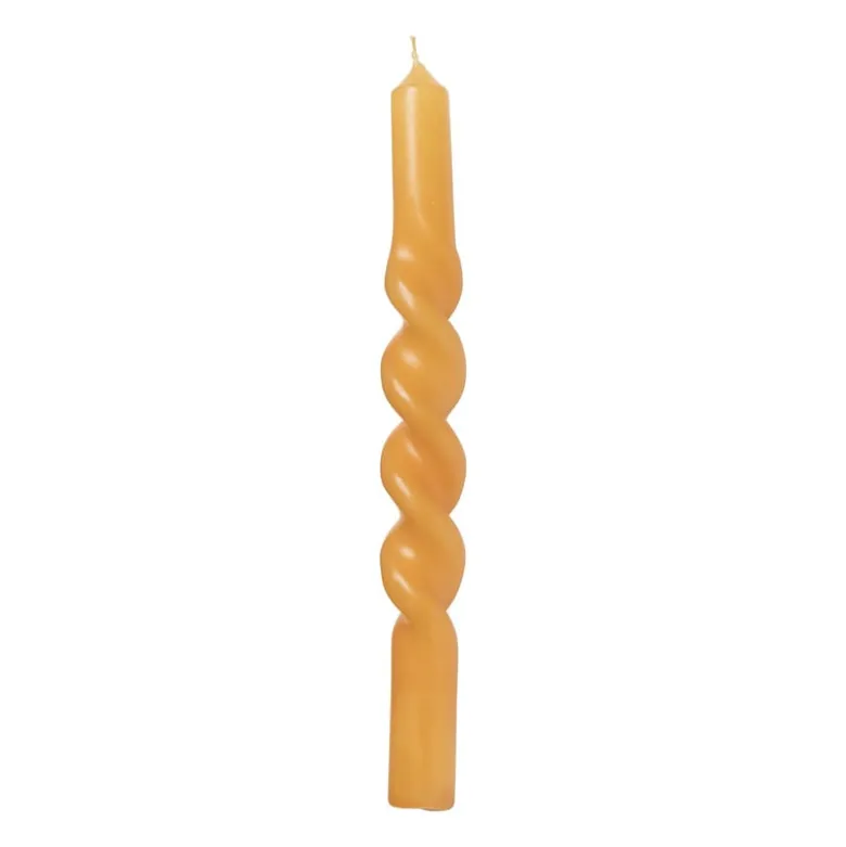 Twisted dinerkaars - okergeel - ⌀3x25 cm