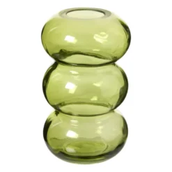 Vaas 3 bollingen - groen - ø8.5x13 cm