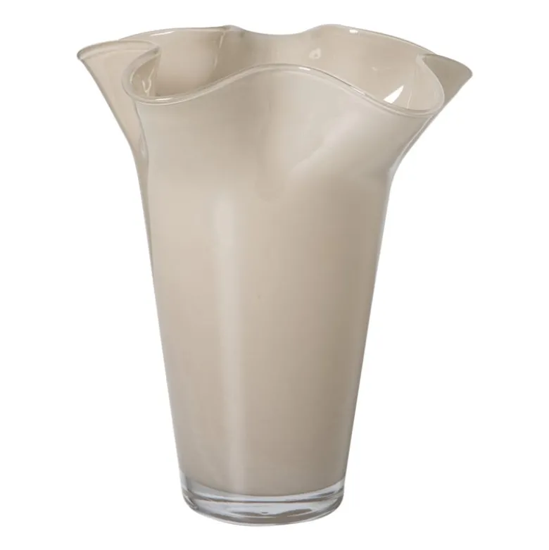 Vaas golf - beige - ø20.5x24.5 cm