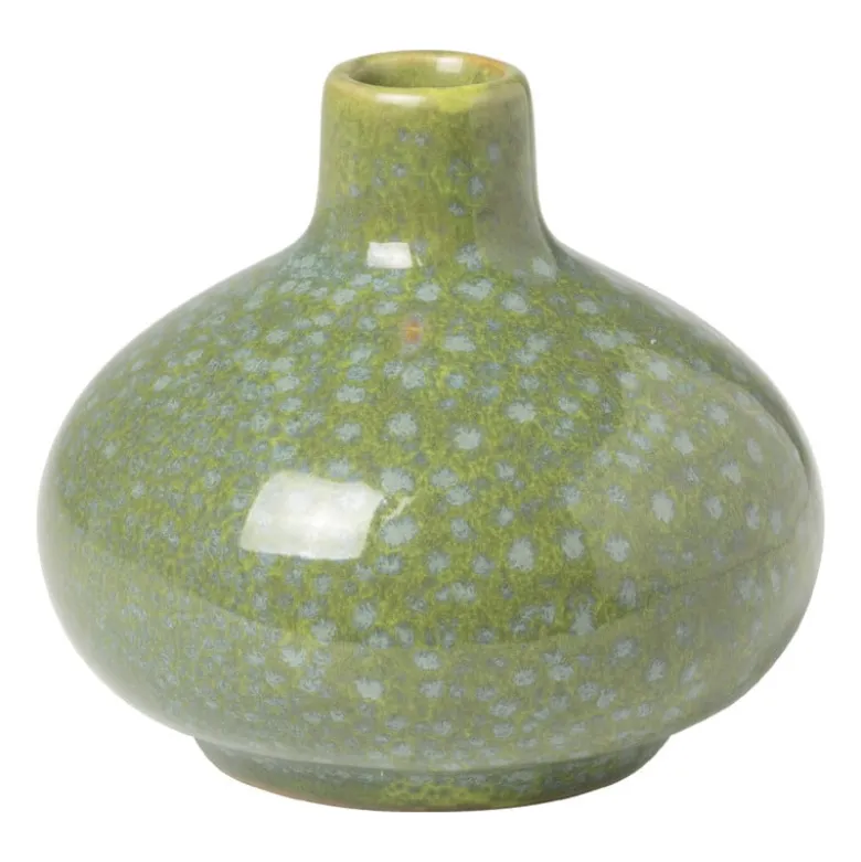 Vaasje groen - rond - ø9x9 cm