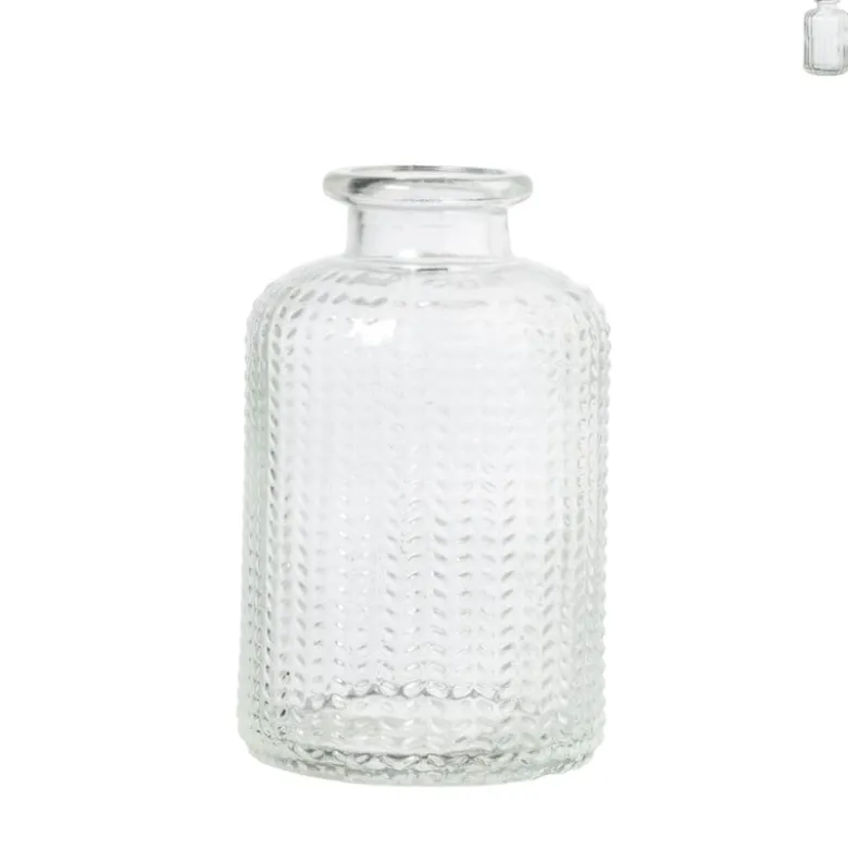Vaasje mini - transparant - ø6.5x10 cm - diverse varianten