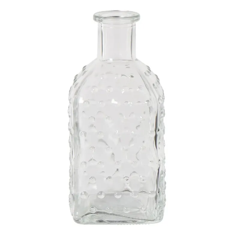 Vaasje mini - transparant - 6.5x6.5x13.5 cm - diverse varianten