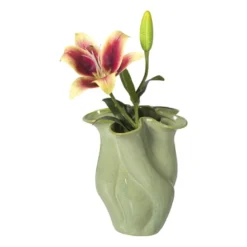 Vaas reactive glaze klein - groen - 19.3x16x14.3 cm