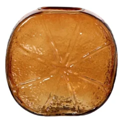 Vaas sinaasappel glas - oranje - 21x10x20 cm