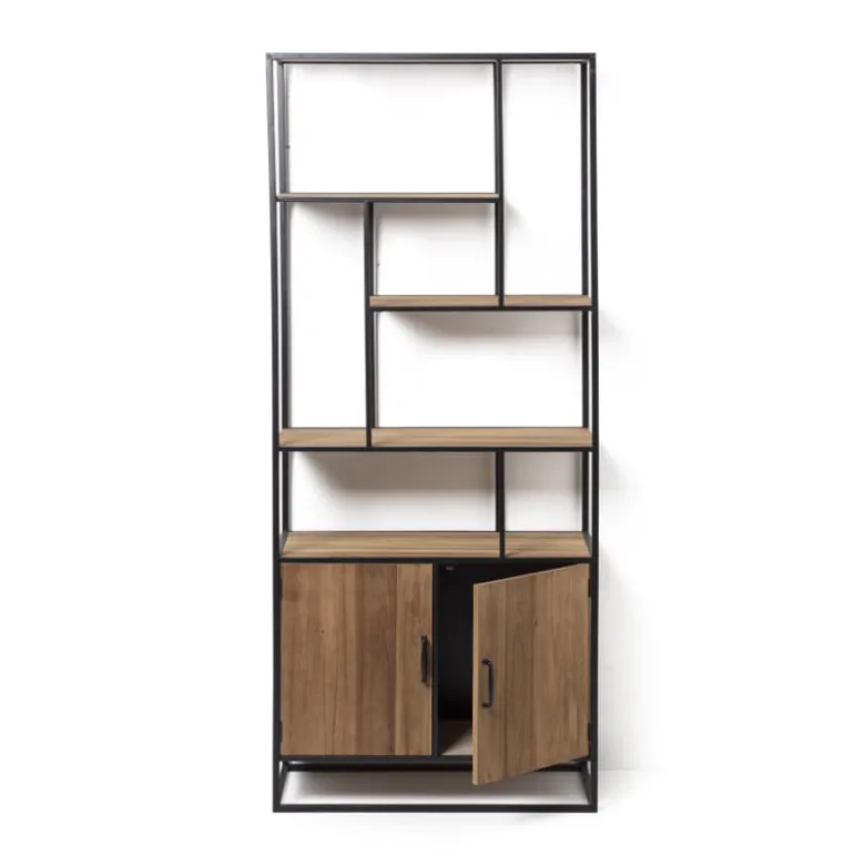 Vakkenkast Charlie met deuren - 73x33x170 cm