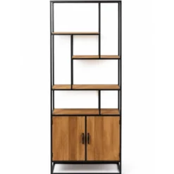 Vakkenkast Charlie met deuren - 73x33x170 cm