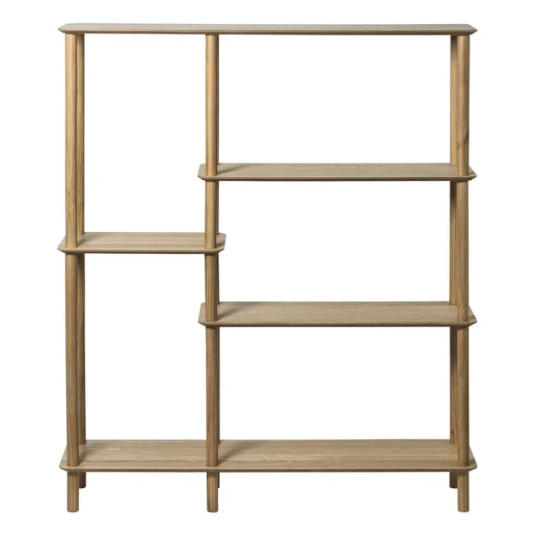 Vakkenkast Scandi hoog - naturel - 140x120x30 cm
