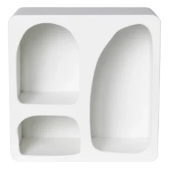 3 vakkenkast Zaha organic - MDF - wit - 30x30x15 cm