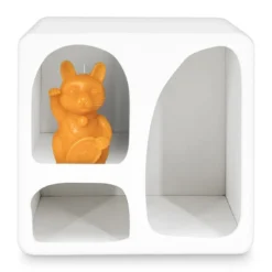 3 vakkenkast Zaha organic - MDF - wit - 30x30x15 cm