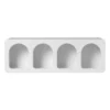 4 vakkenkast Zaha organic - MDF - wit - 20x60x15 cm