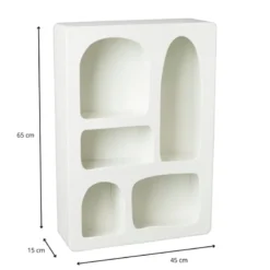 5 vakkenkast Zaha organic - MDF - 65x45x15 cm