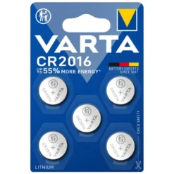 Varta lithium CR2016 batterijen - set van 5