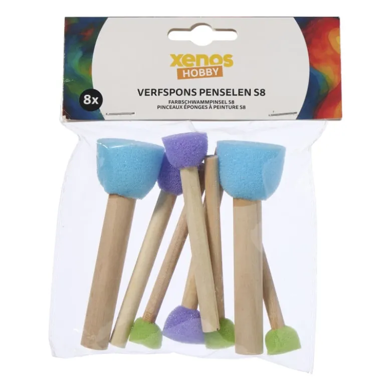 Verfspons penselen - set van 8
