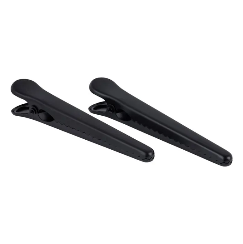 Vershoudclips zwart - 12 cm - set van 2