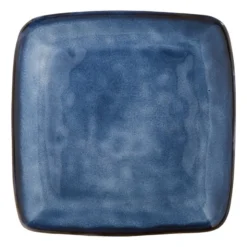 Vierkant bord Toscane - donkerblauw - 25 cm