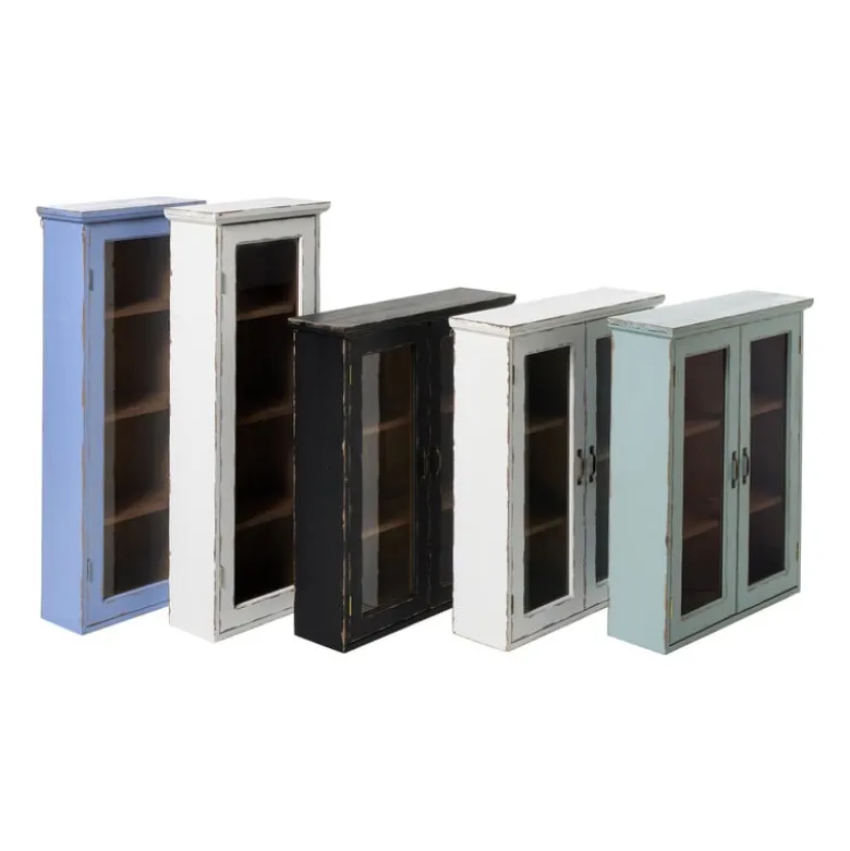 Vitrinekast 2 deuren - groen - 60x50x15 cm