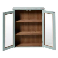 Vitrinekast 2 deuren - groen - 60x50x15 cm