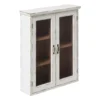 Vitrinekast 2 deuren - wit - 60x50x15 cm