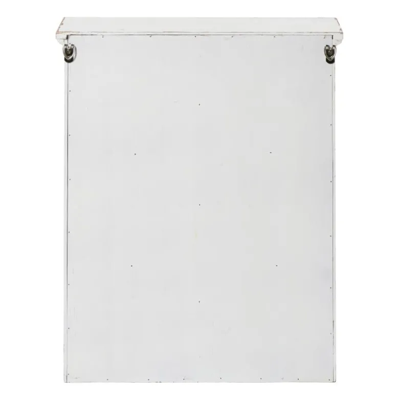 Vitrinekast 2 deuren - wit - 60x50x15 cm