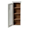 Vitrinekast 1 deur - wit - 80x30x15 cm