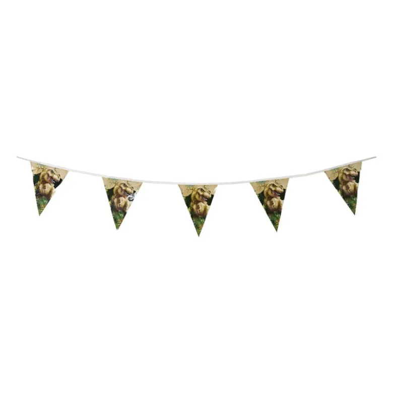 Vlaggenlijn dino - multikleur - 6 meter