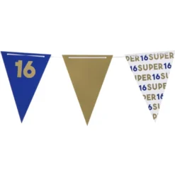 Vlaggenlijn 16 jaar - blauw - 10 meter