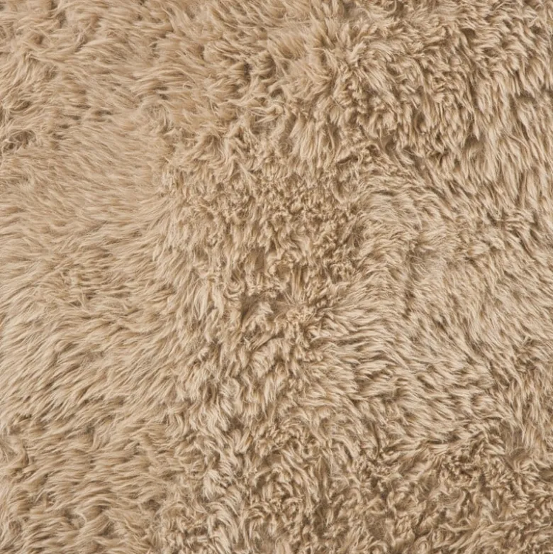 Vloerkleed fluffy ovaal - bruin - 120x180 cm