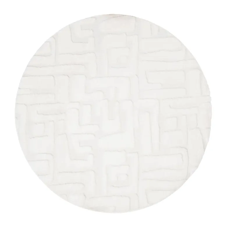 Vloerkleed native - wit - ø120 cm